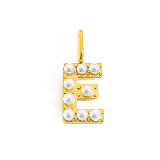 golden pearly buchstaben charm mini