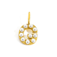 golden pearly buchstaben charm mini