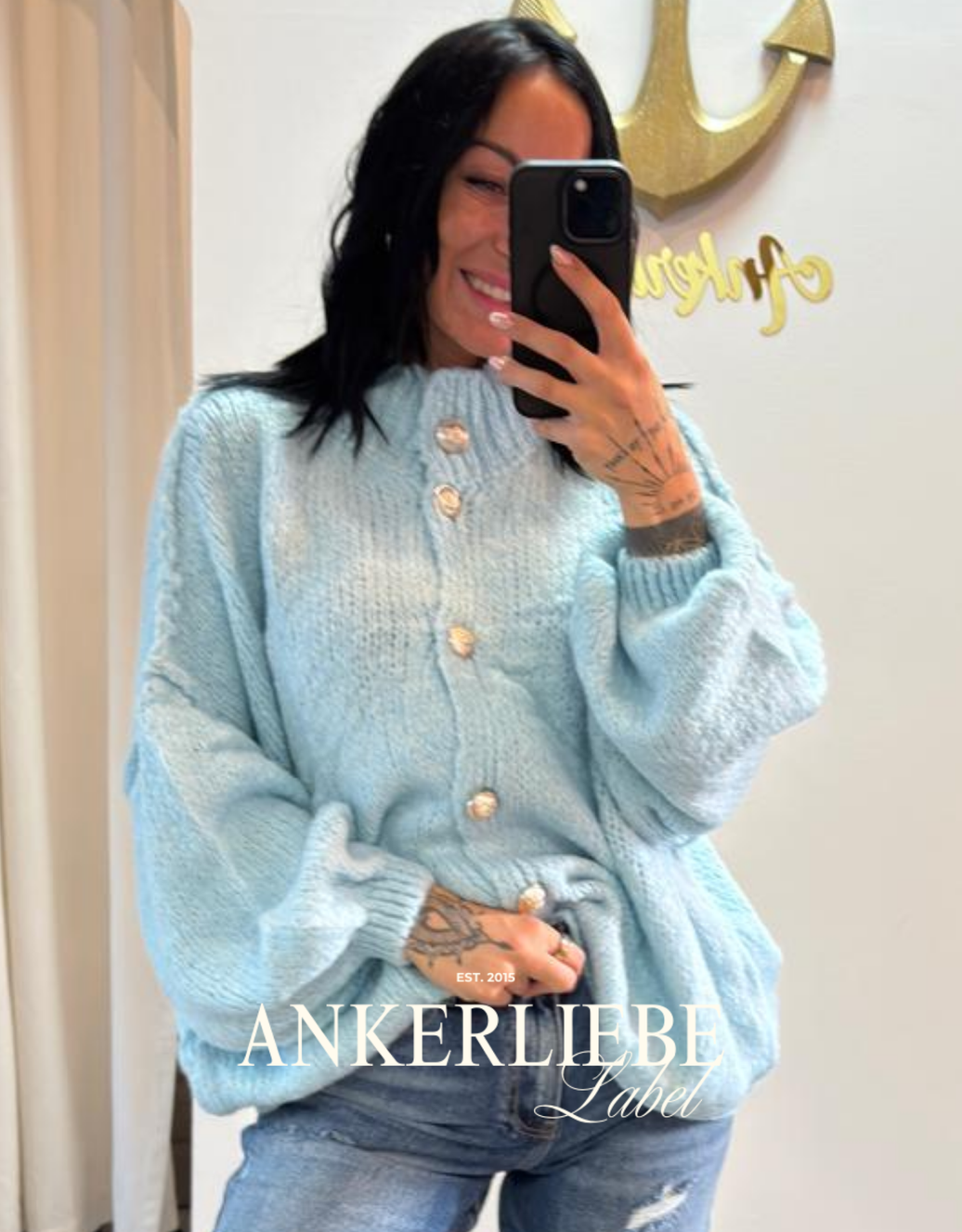 basic amira hellblau | wollweste