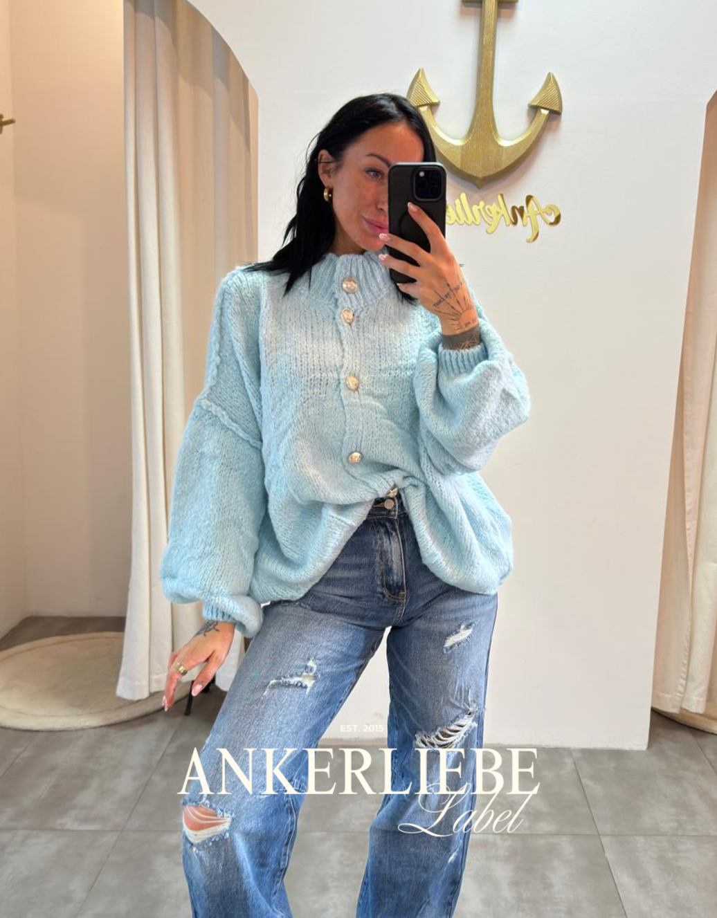 basic amira hellblau | wollweste