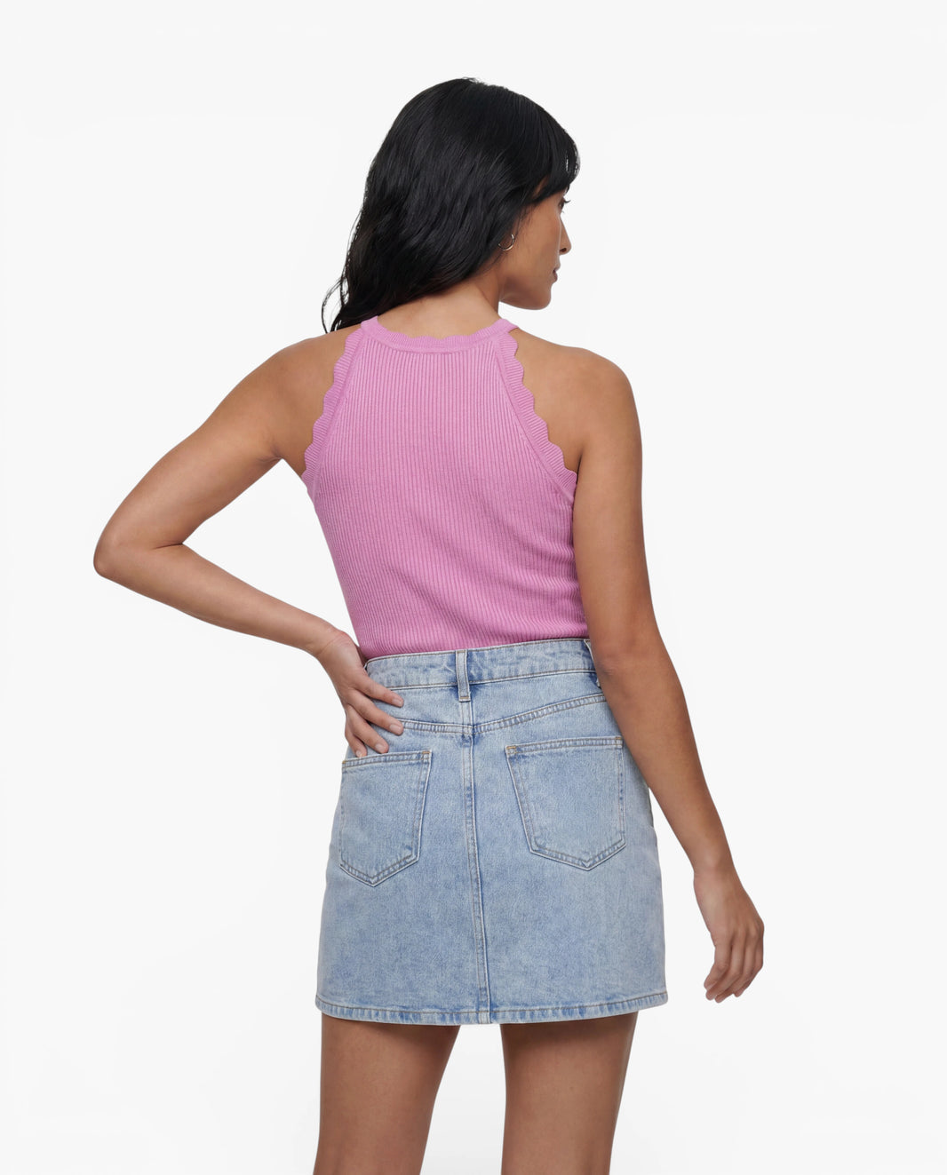 image soft denim rock high waist | summer blue