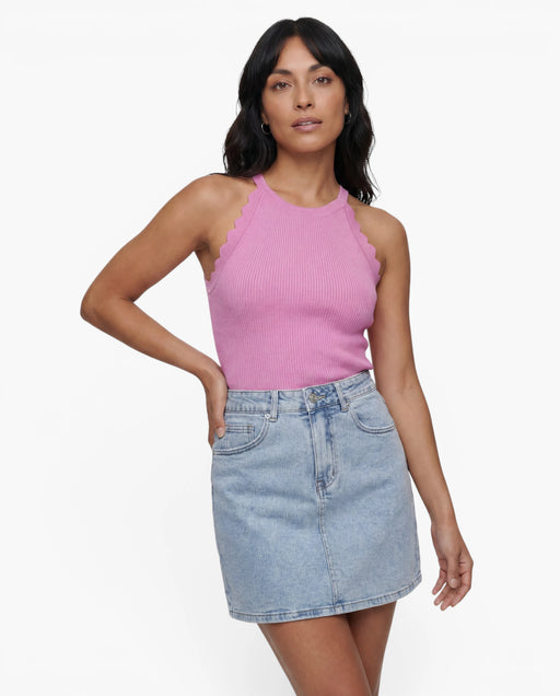soft denim rock high waist | summer blue