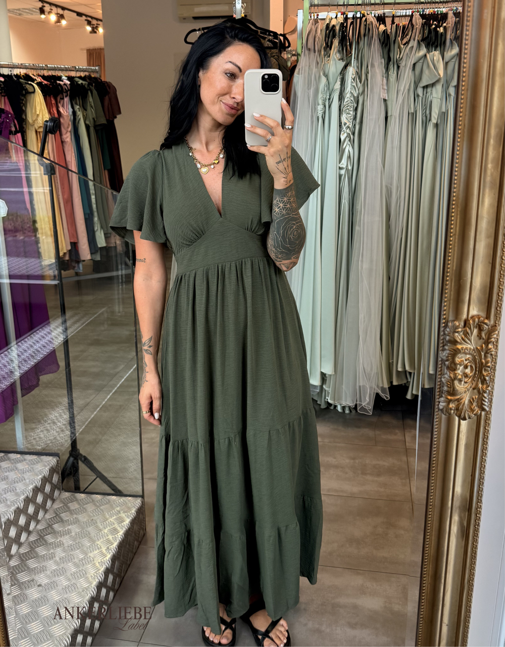 Midi-Kleid summer | khaki