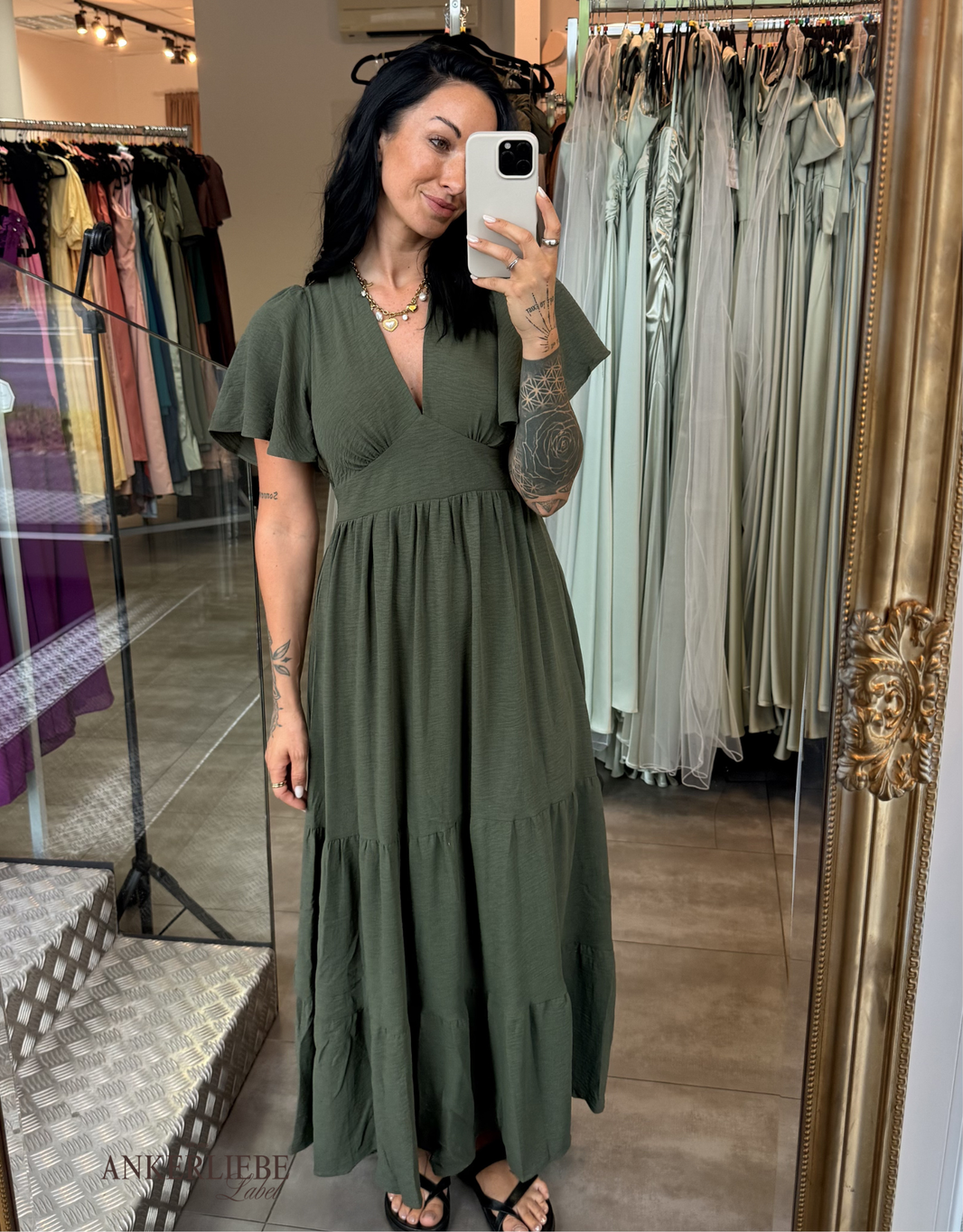 Midi-Kleid summer | khaki