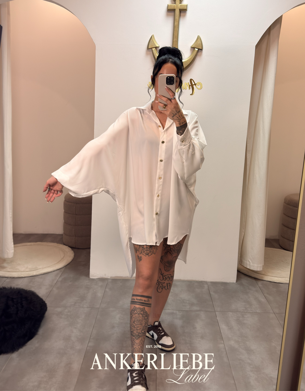 Oversized Blusenkleid | vokuhila look