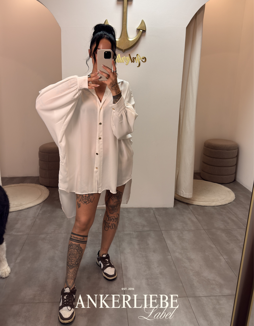 Oversized Blusenkleid | vokuhila look