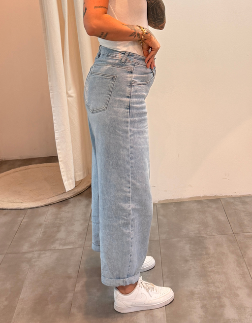 soft denim ballon jean | summer blue