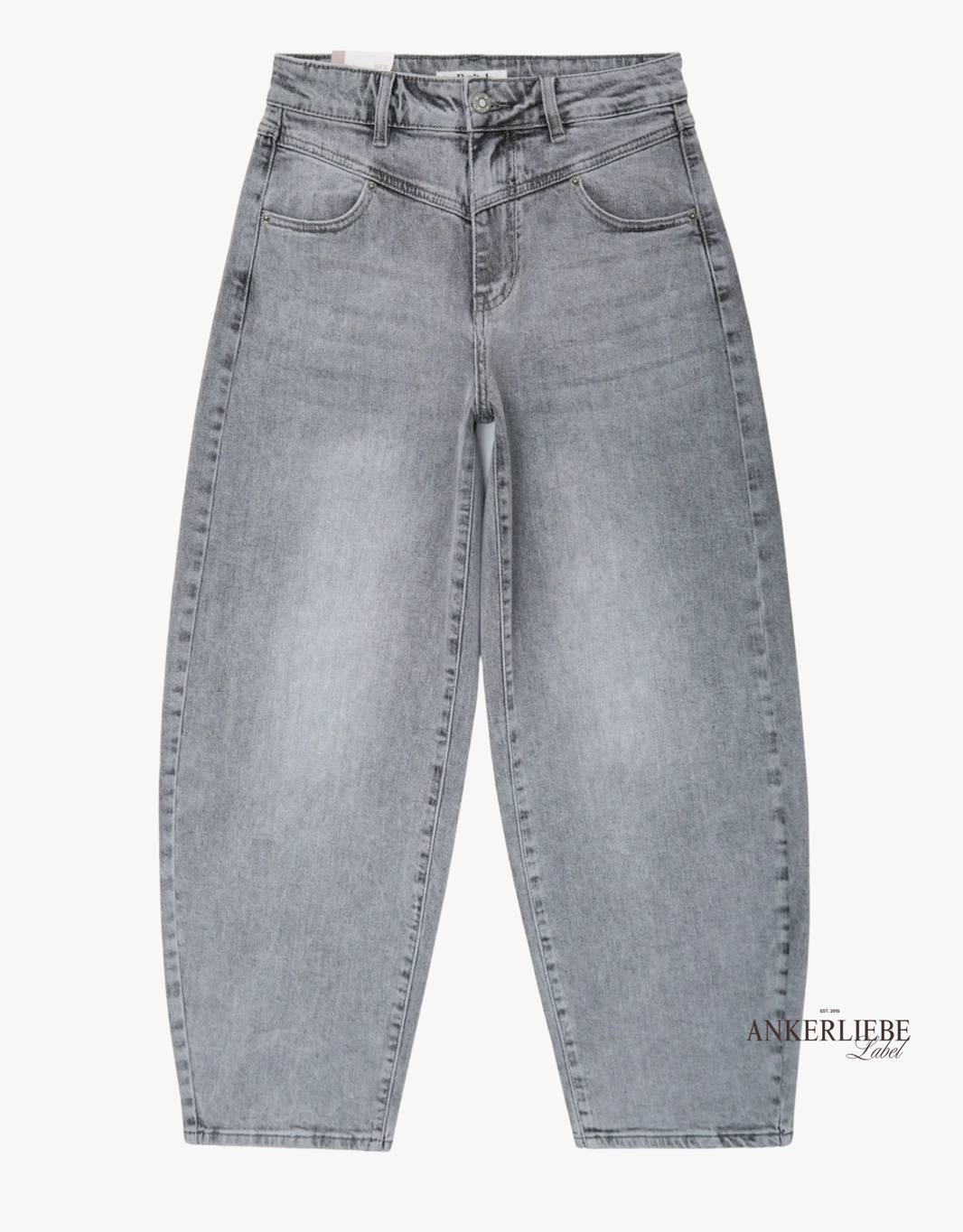 soft denim ballon jean | grey
