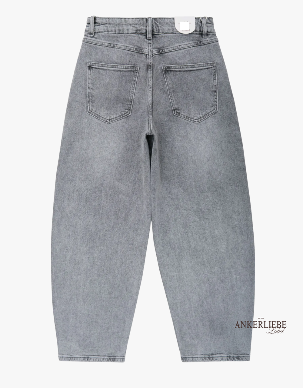 soft denim ballon jean | grey