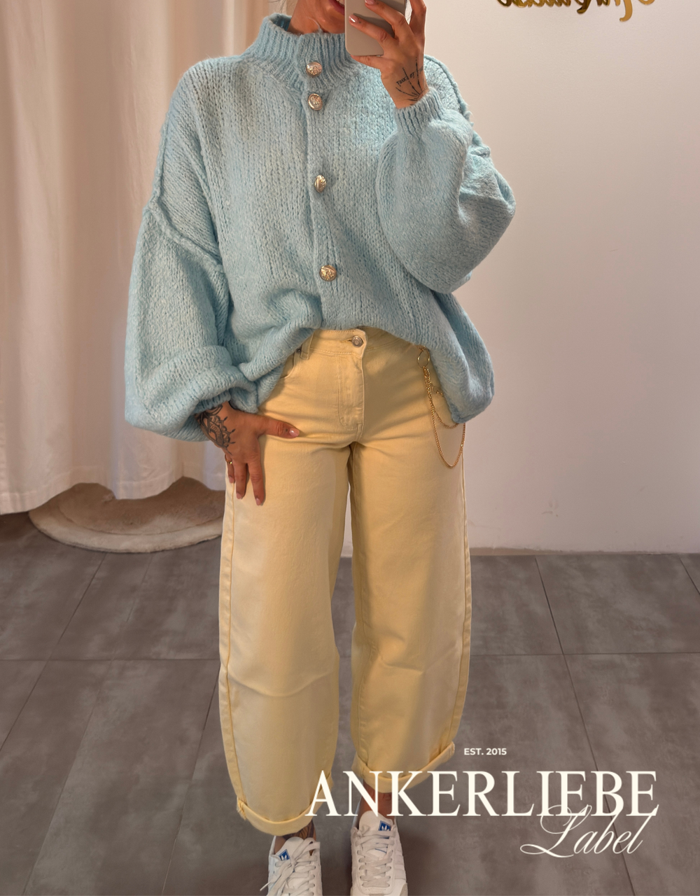 soft denim ballon jean | butter yellow