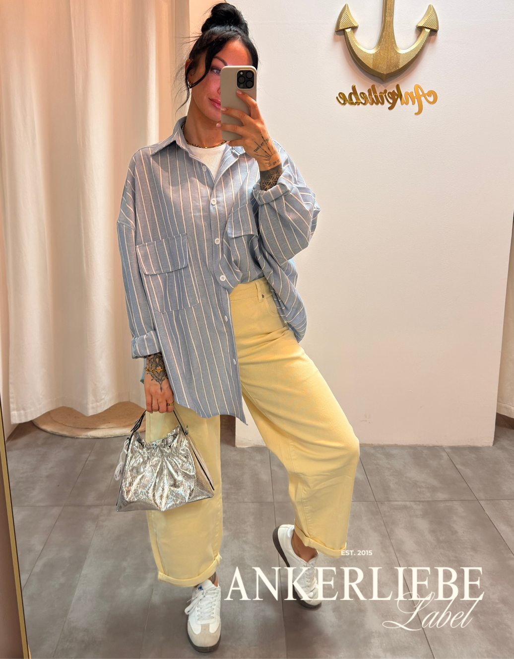 soft denim ballon jean | butter yellow