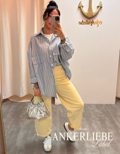 soft denim ballon jean | butter yellow