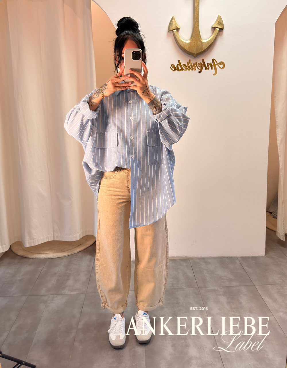 soft denim ballon jean | taupe