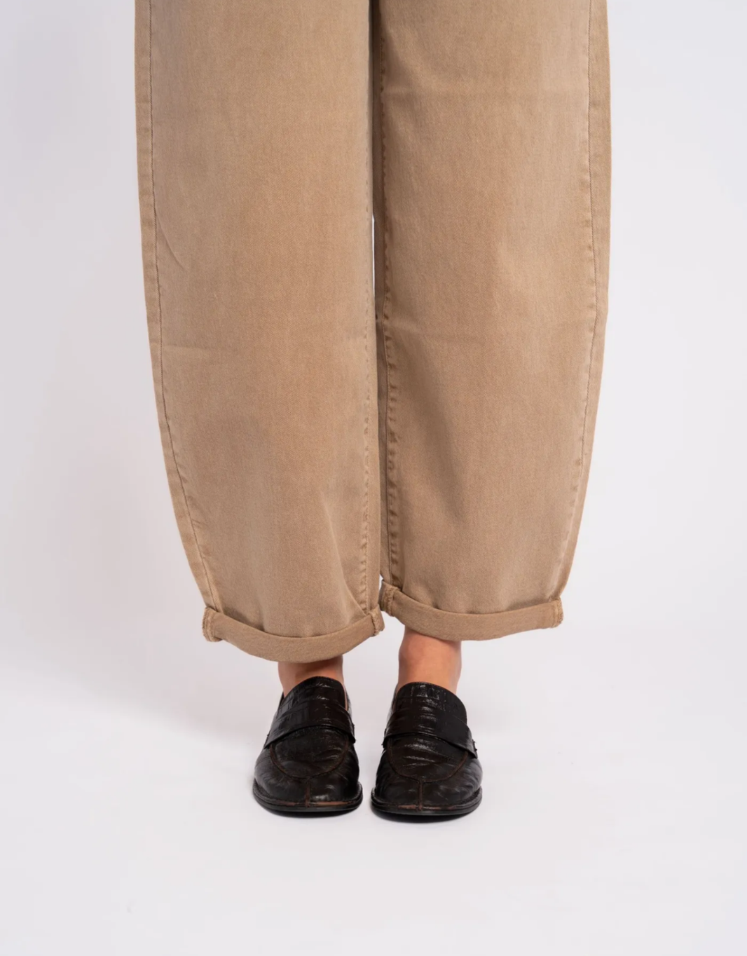 image soft denim ballon jean | beige