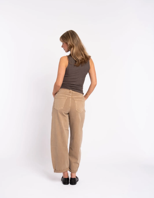 soft denim ballon jean | beige