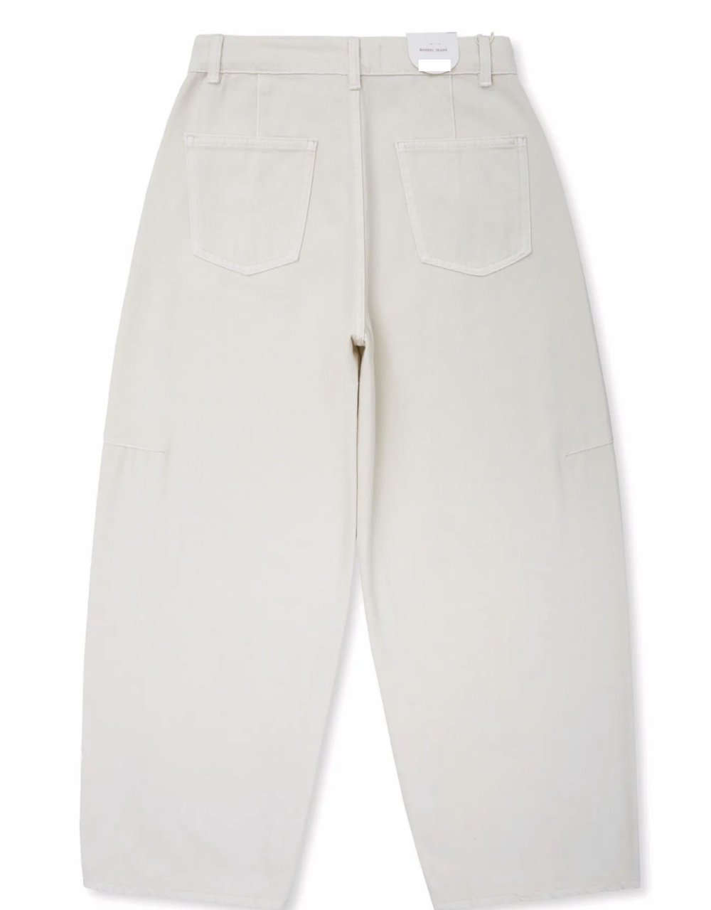 soft denim barrel jean | creme