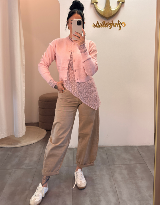 soft denim ballon jean | beige