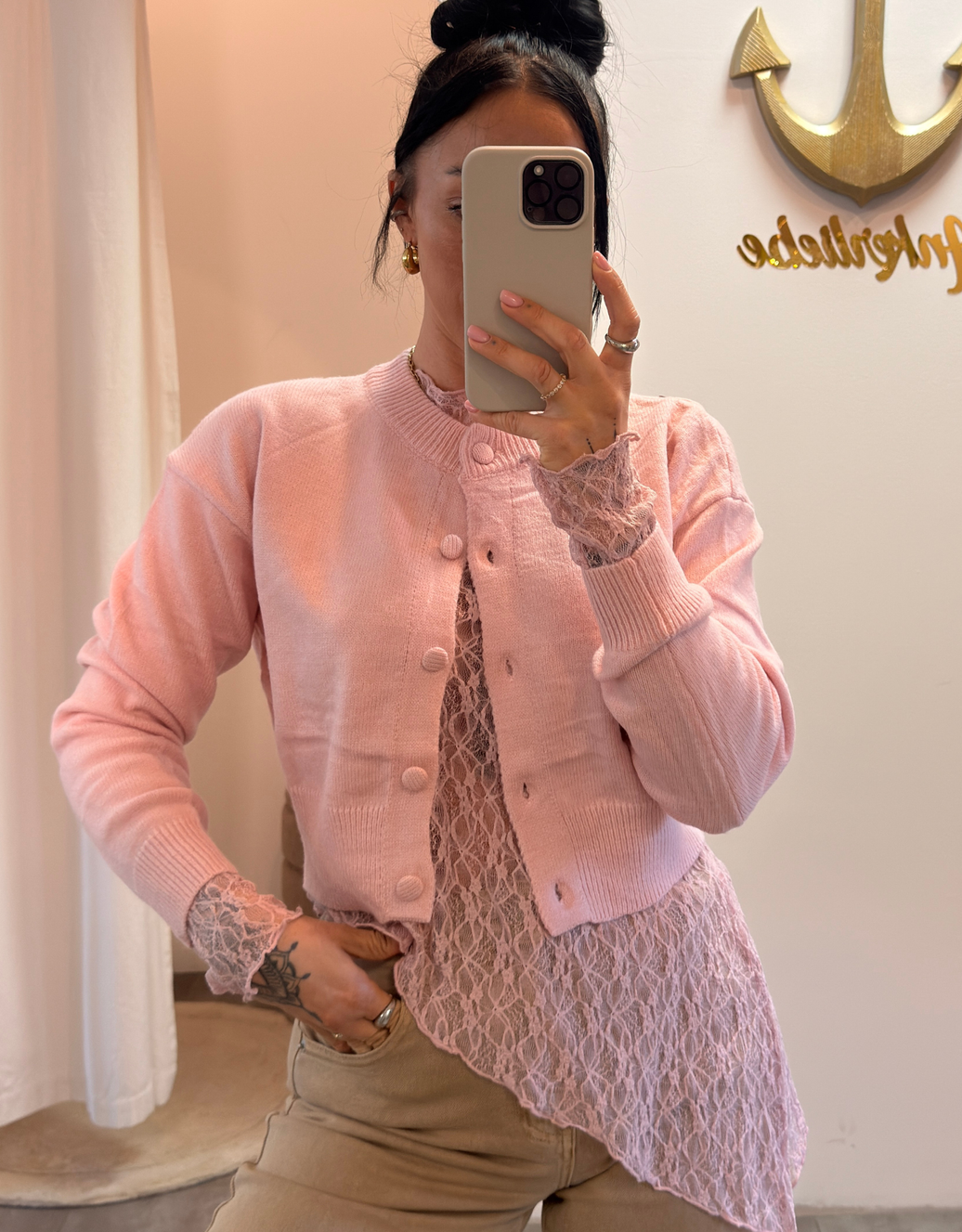 cropped weste | rosa