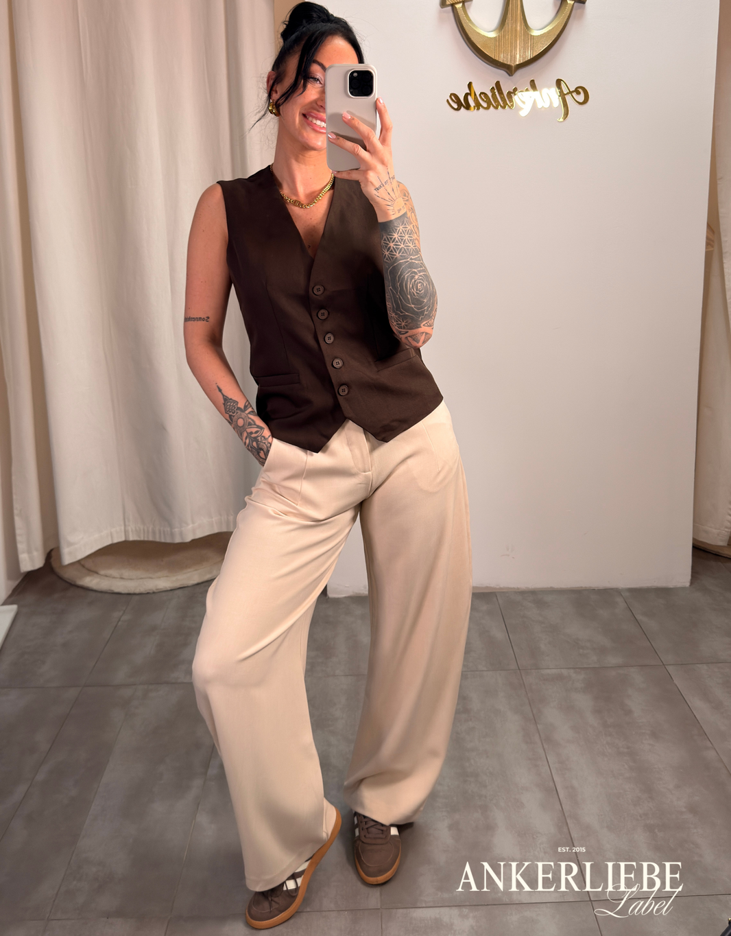 image strukturierte ballonhose mit weitem bein | beige