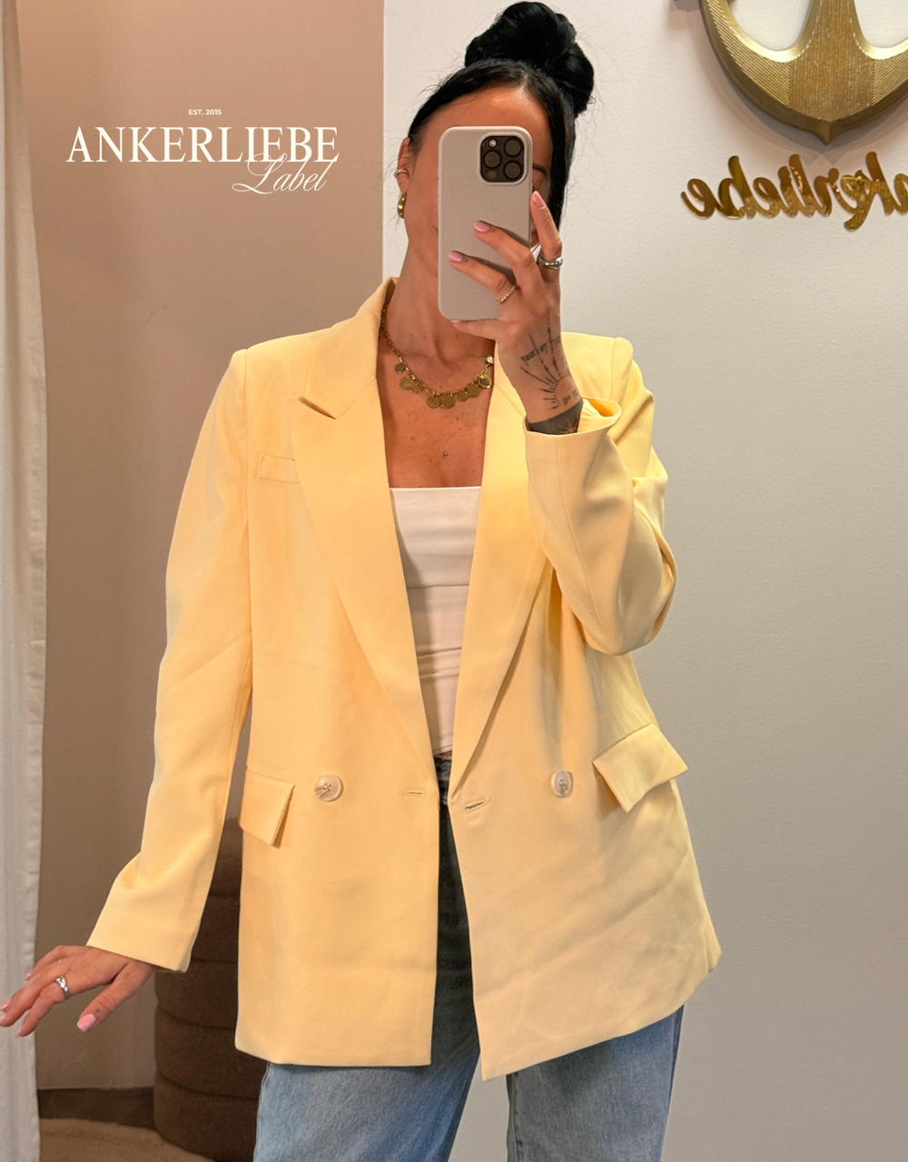 oversized blazer | butter yellow