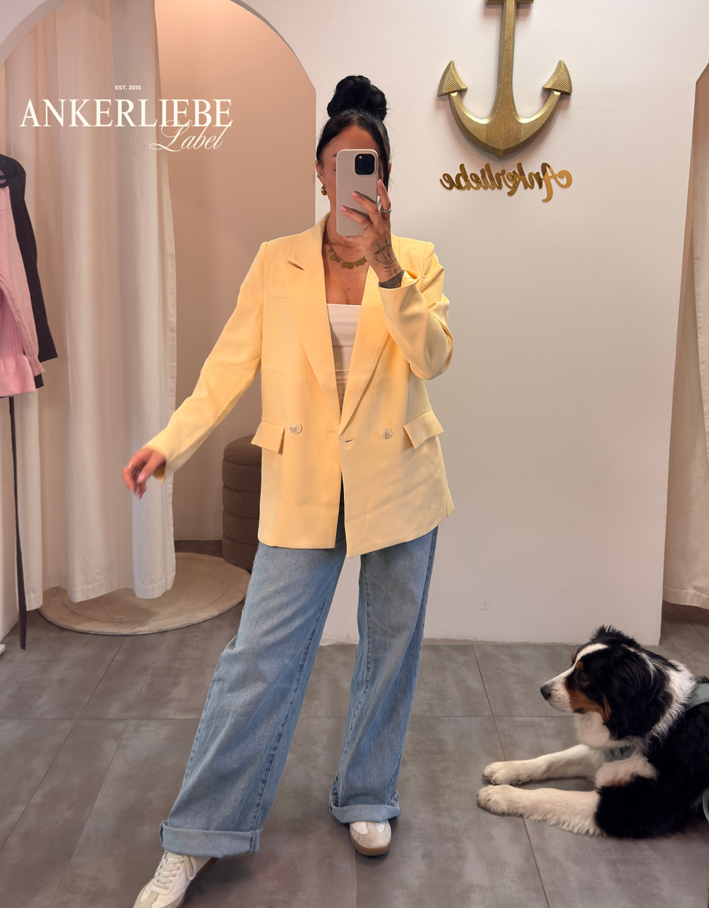 oversized blazer | butter yellow