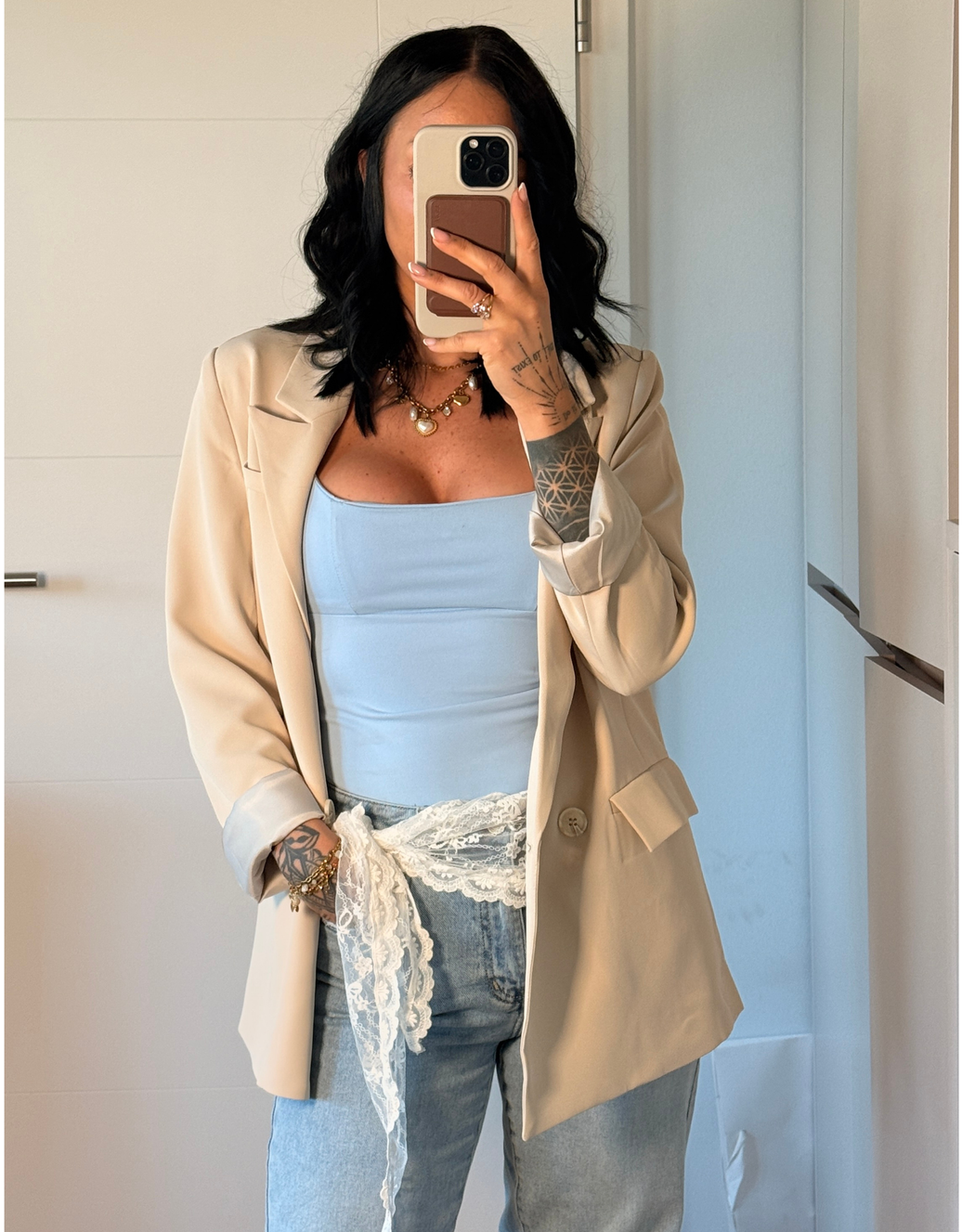 oversized blazer | beige