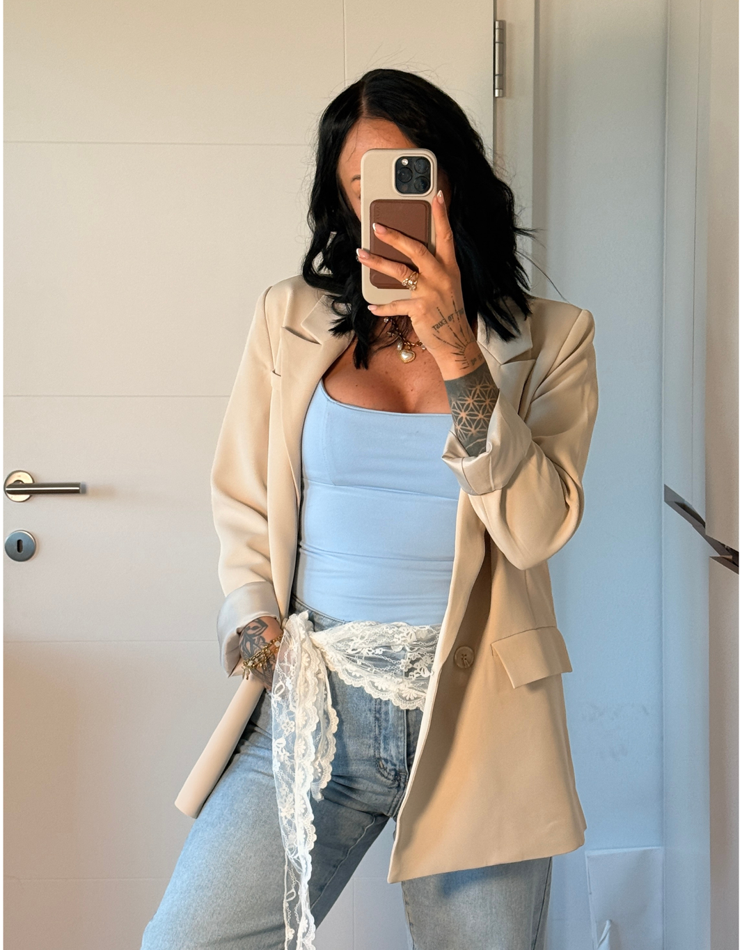 image oversized blazer | beige