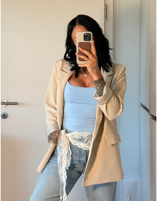 oversized blazer | beige