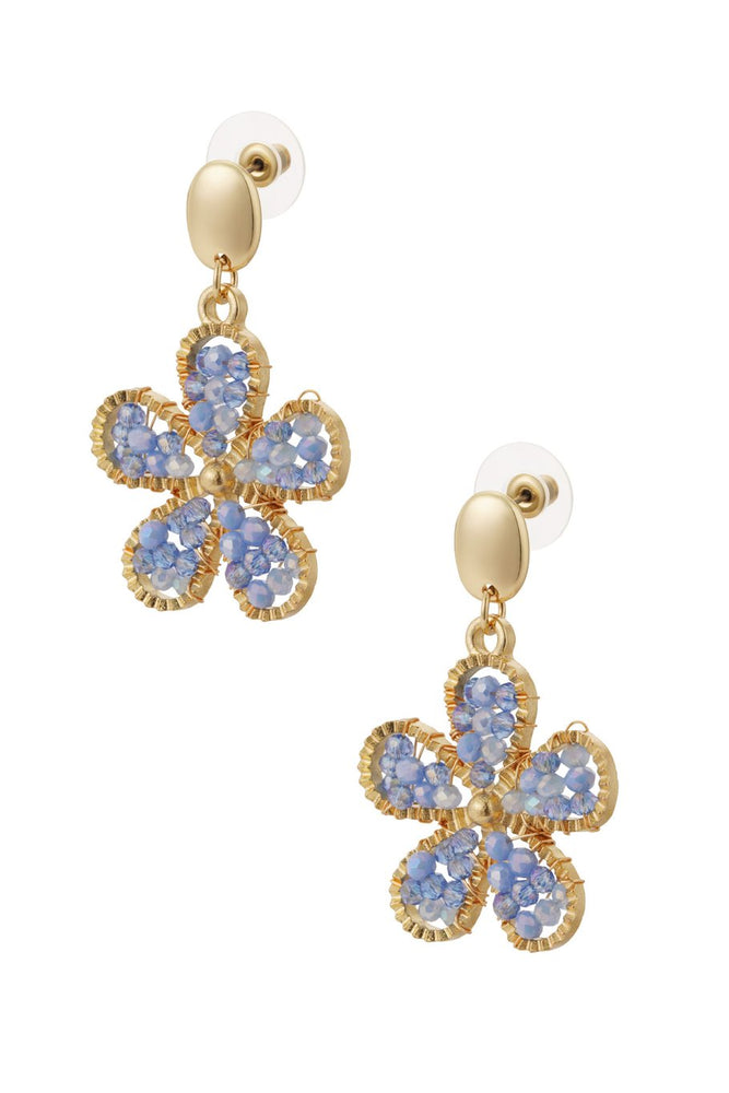 Statement Ohrring in Blau mit Blumenform – Bloom Pop von Ankerliebe