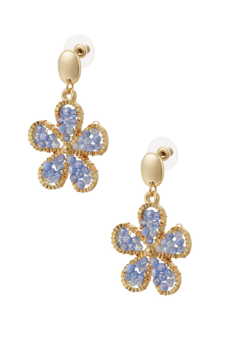 Statement Ohrring in Blau mit Blumenform – Bloom Pop von Ankerliebe