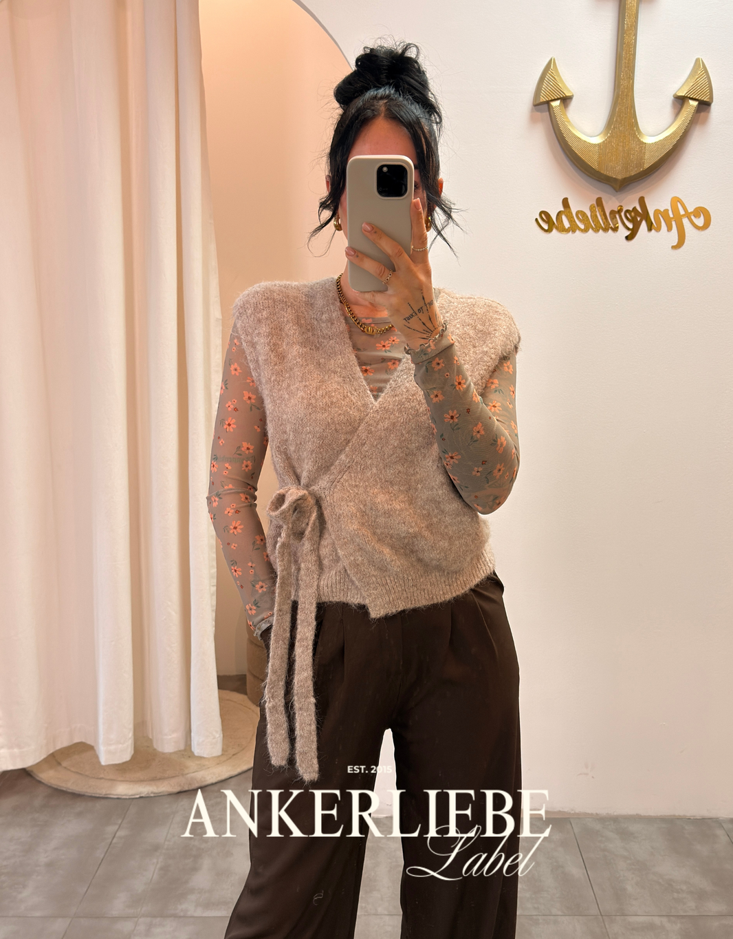 image mesh shirt langarm blumen