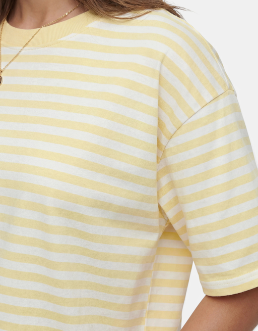 gestreiftes oversize shirt  | butteryellow