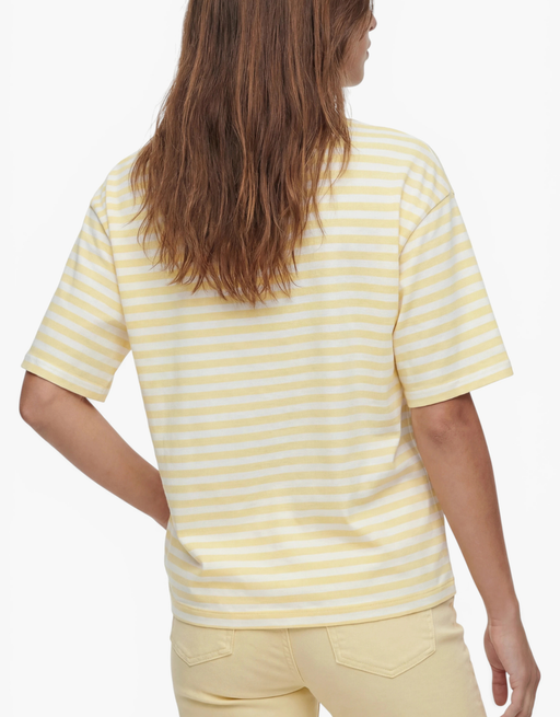gestreiftes oversize shirt  | butteryellow