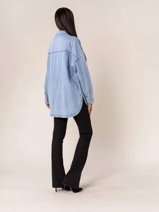 oversized jeanshemd | light blue