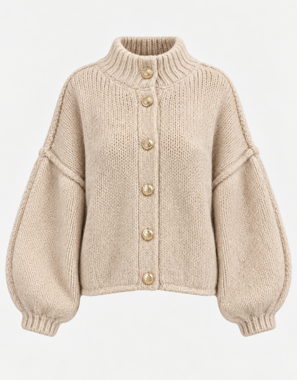 wollweste mit knöpfen | beige