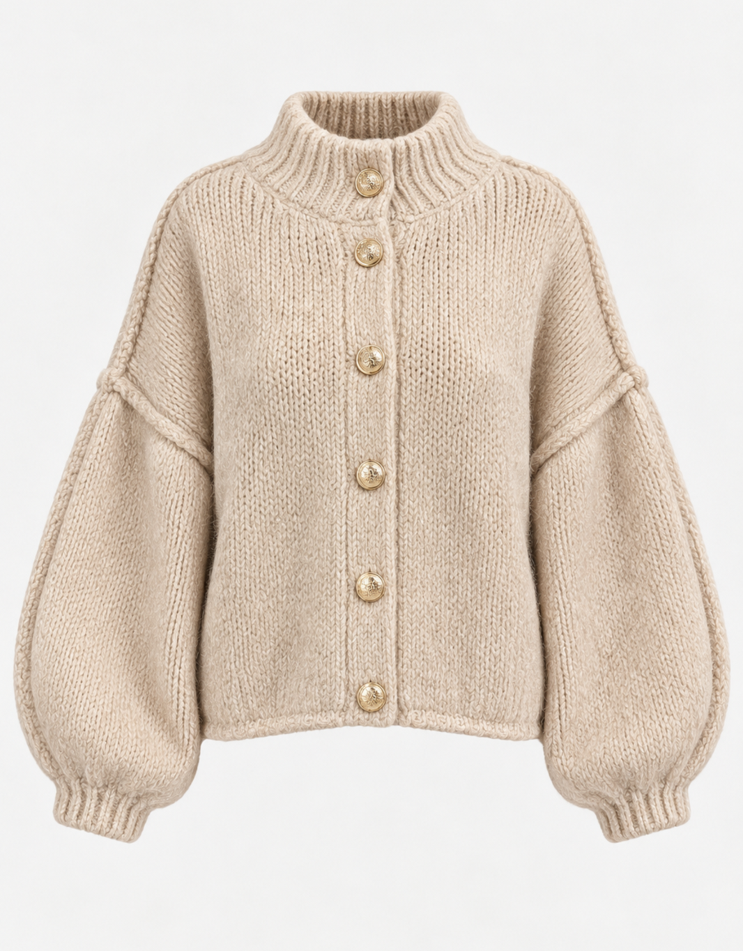 wollweste mit knöpfen | beige