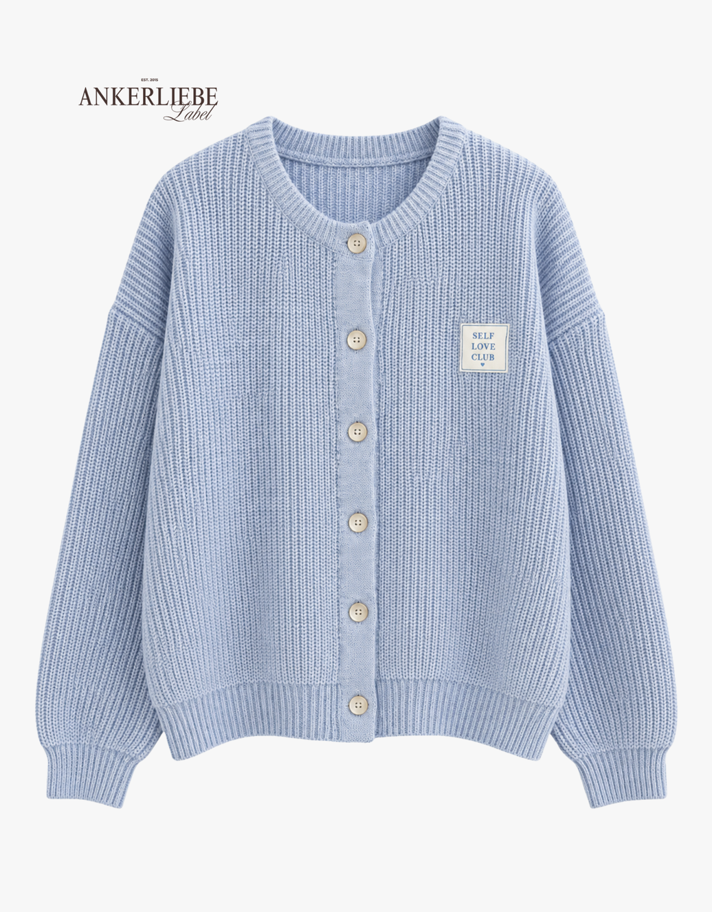 selflove club cardigan | hellblau