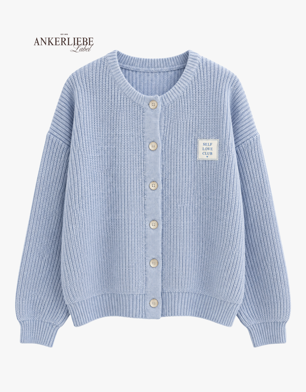 selflove club cardigan | hellblau