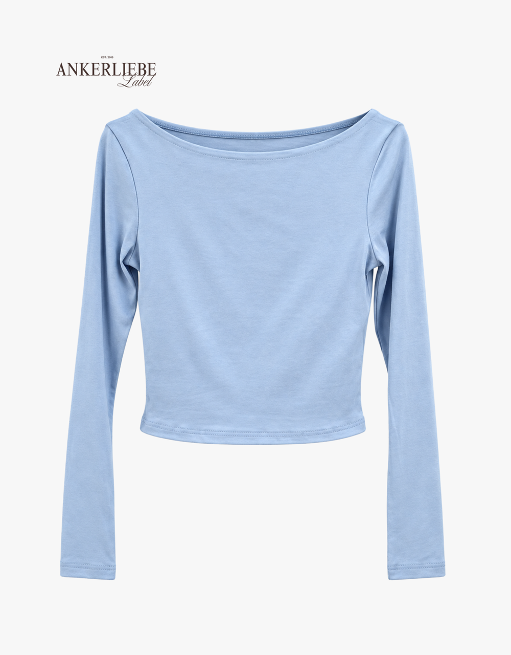 longsleeve crop shirt | hellblau