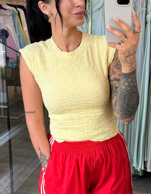 shirt mit struktur | butteryellow