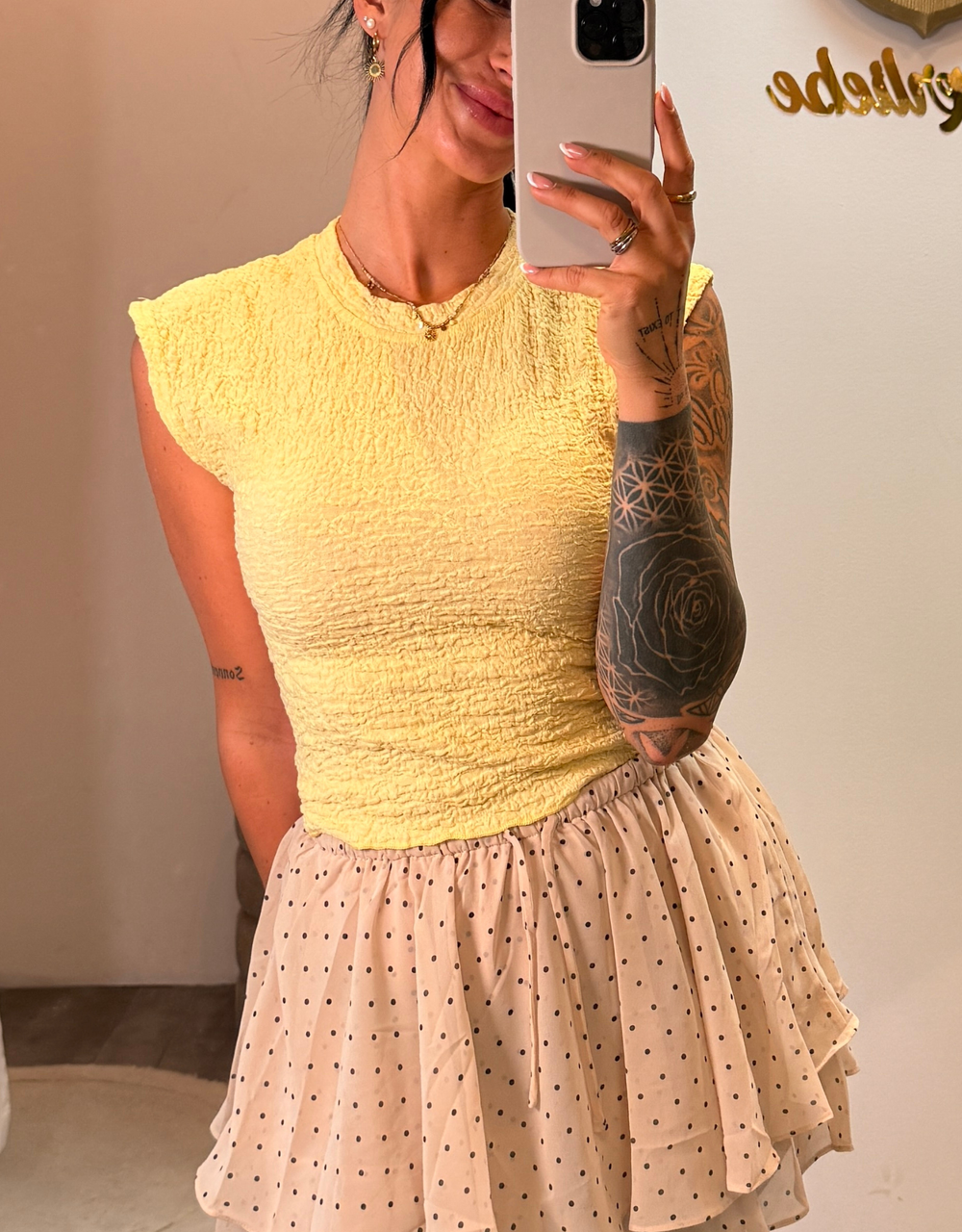 shirt mit struktur | butteryellow