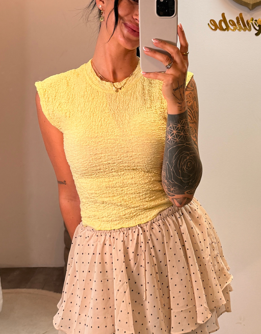 hosenrock gepunktet skort| creme