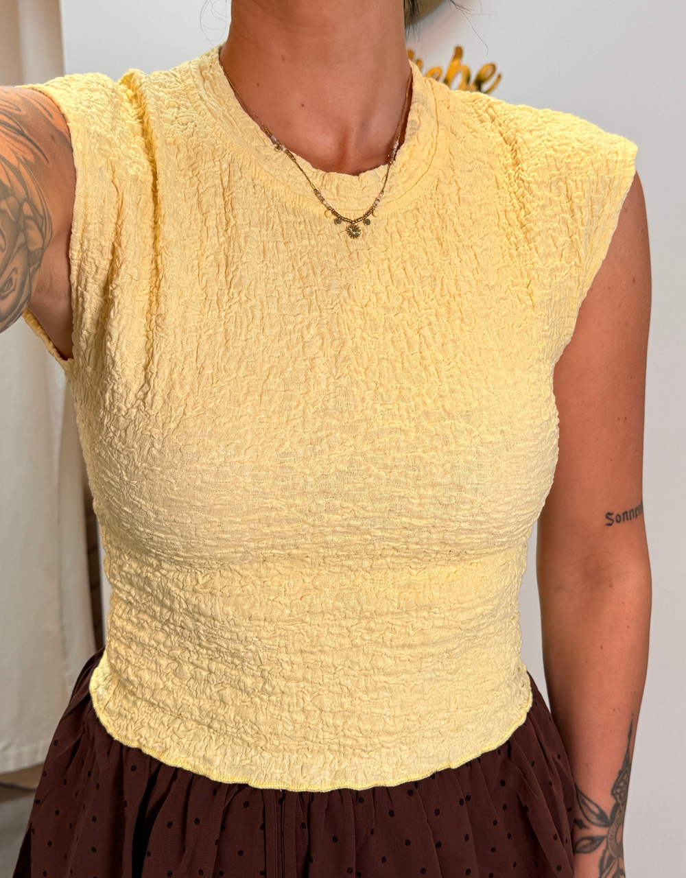 shirt mit struktur | butteryellow