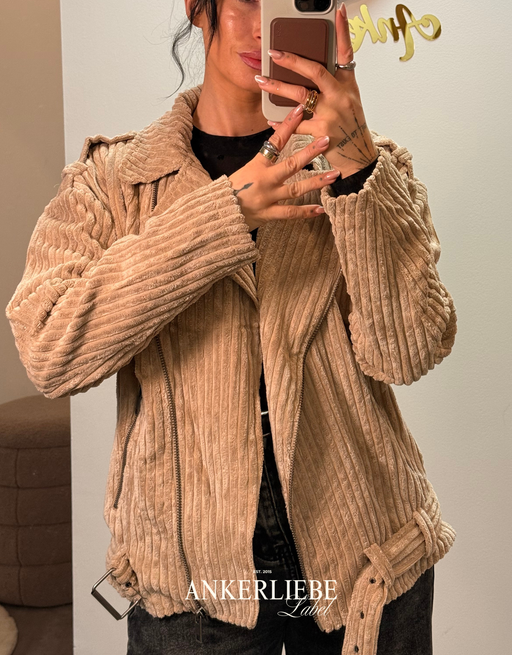 oversized cord jacke | beige