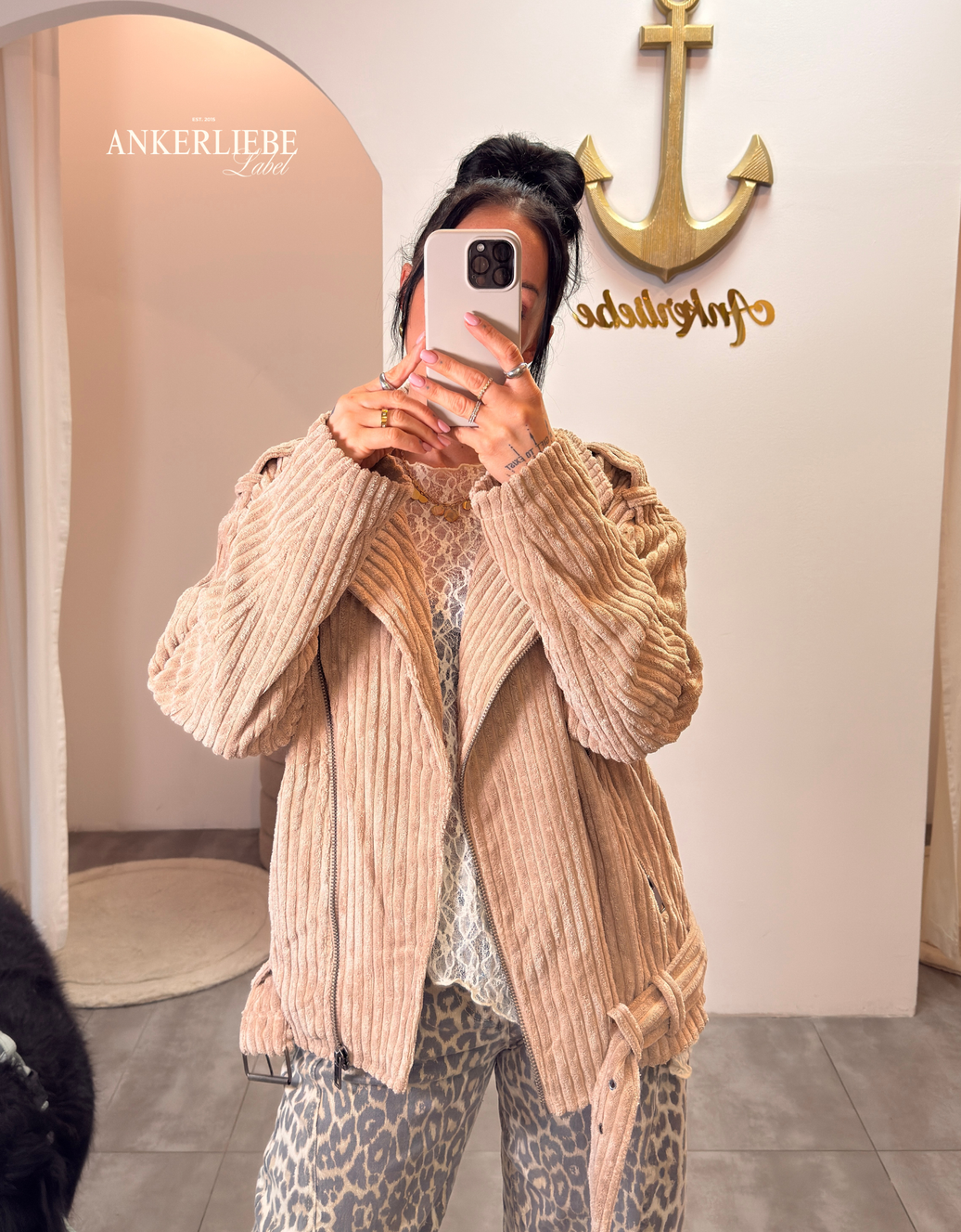 oversized cord jacke | beige