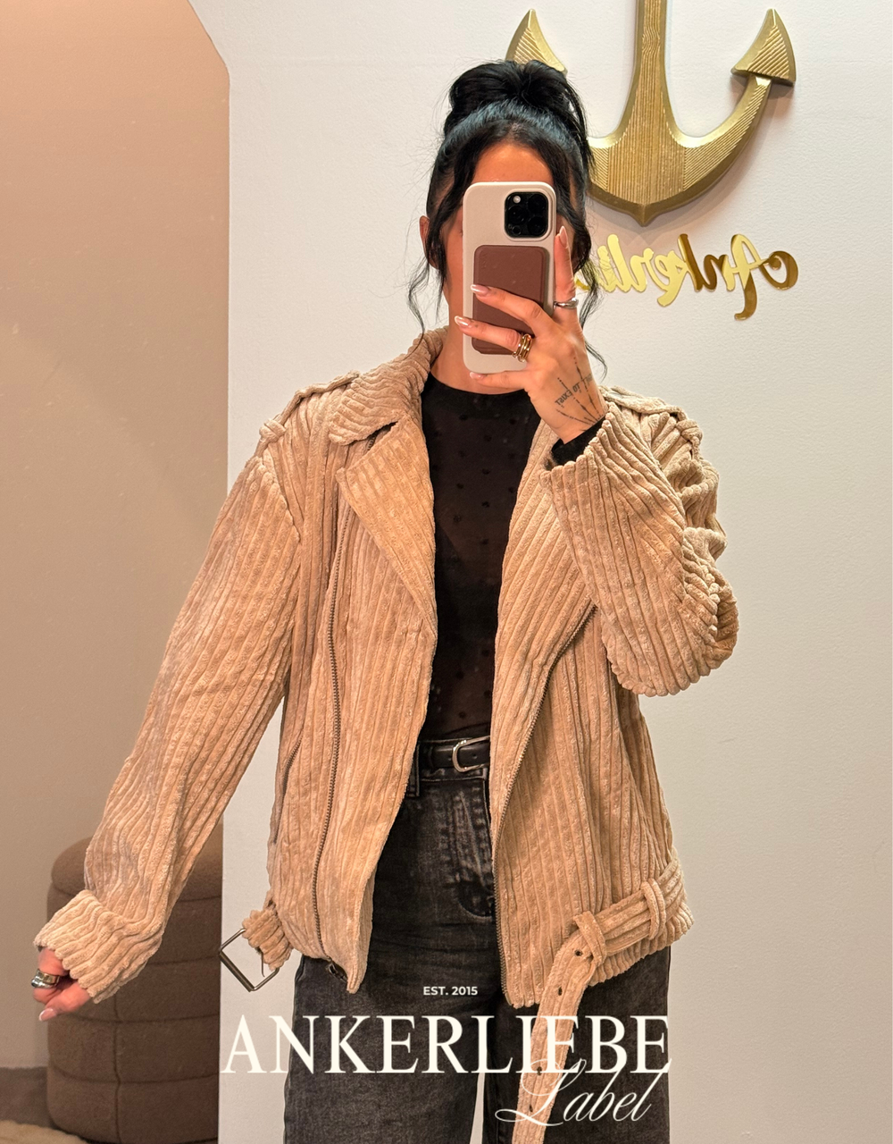 oversized cord jacke | beige