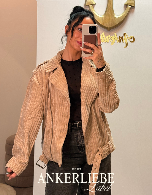 oversized cord jacke | beige
