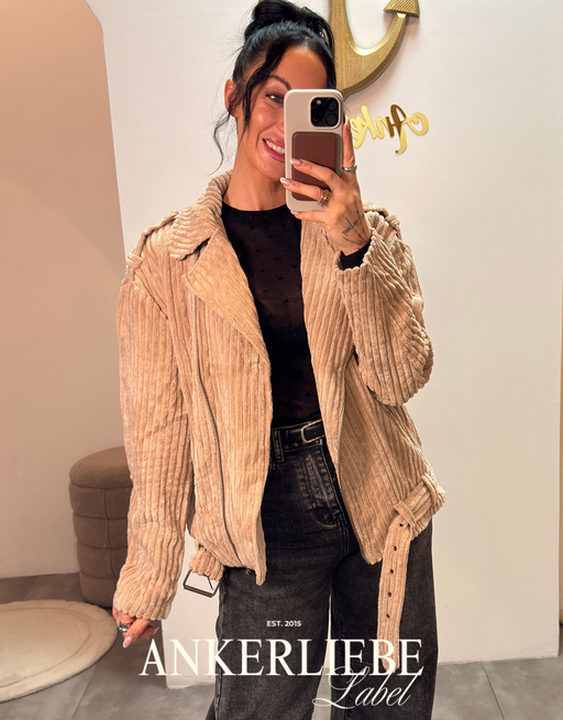 oversized cord jacke | beige