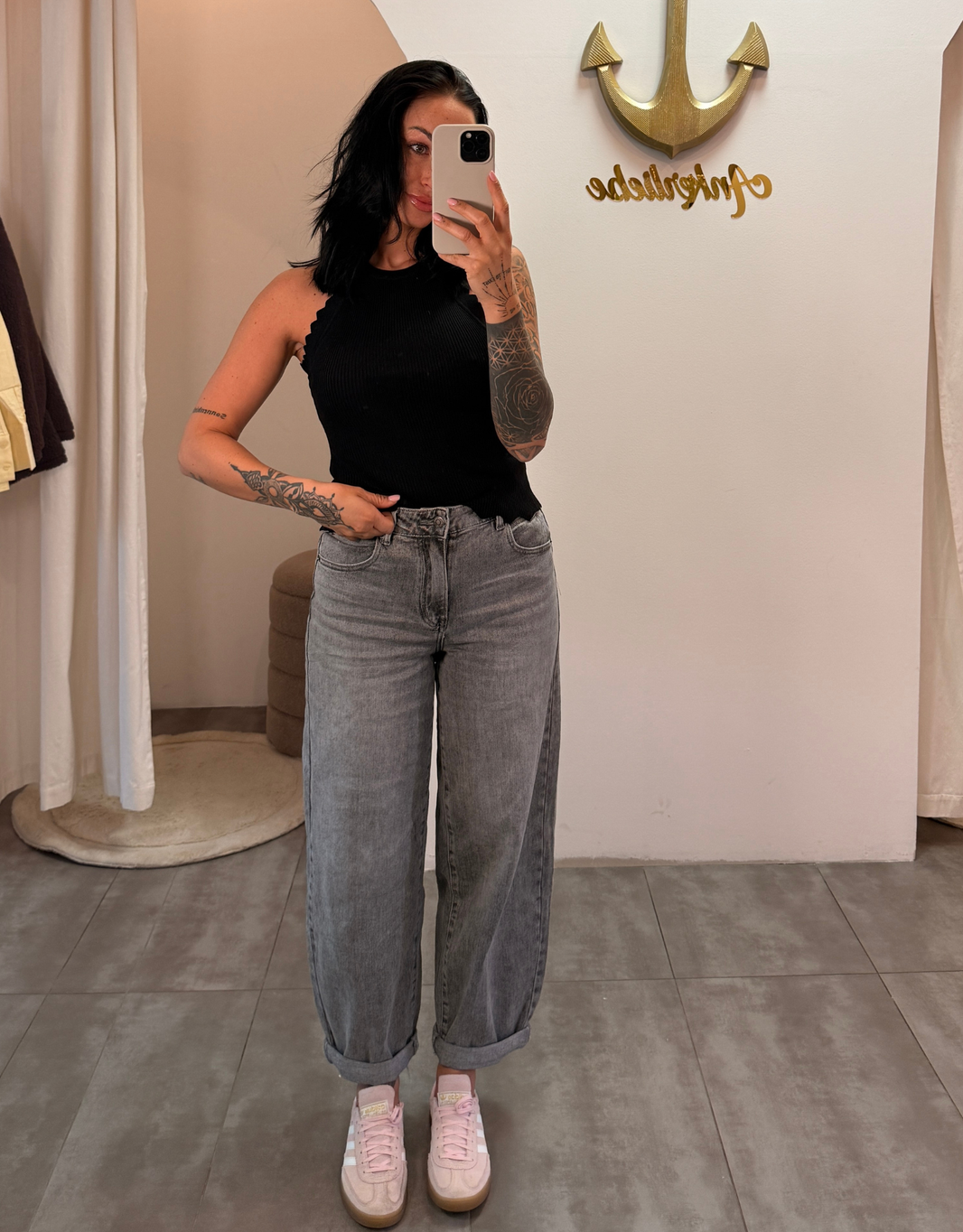 image crochet top | schwarz