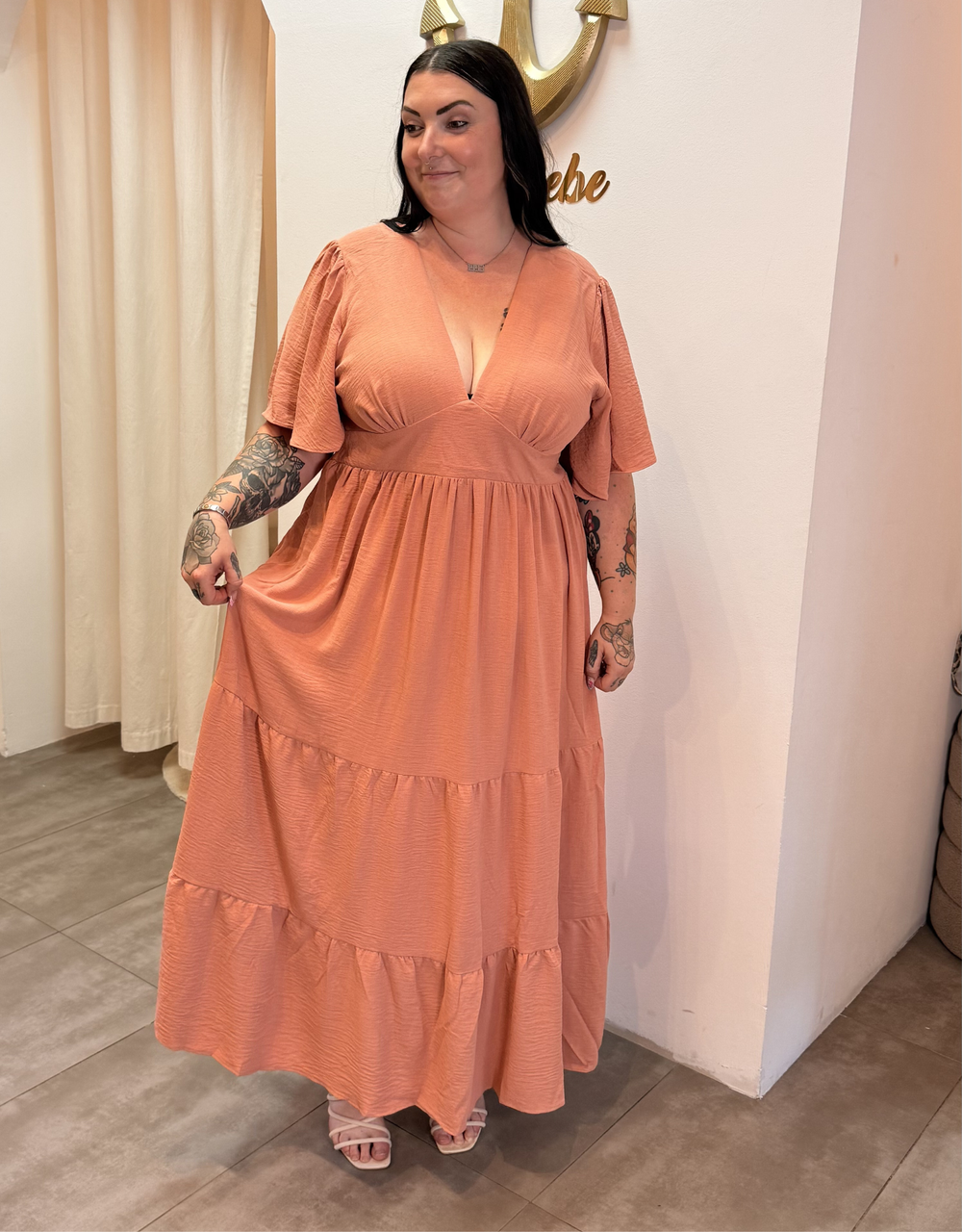 curvy midi kleid summer  | altrosa